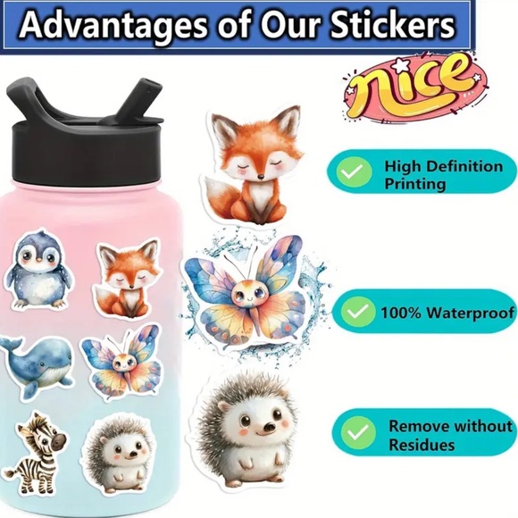 🎉HOST PICK🎉 NIP! 50 Pieces of Adorable Animal Stickers! - Picture 8 of 9